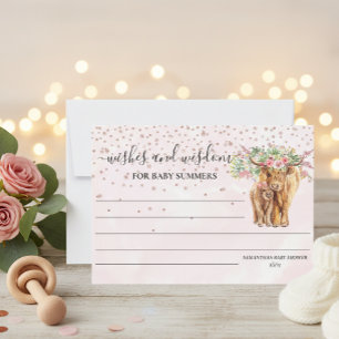 Convite Chá de fraldas rosa das vacas altas deseja sabedor