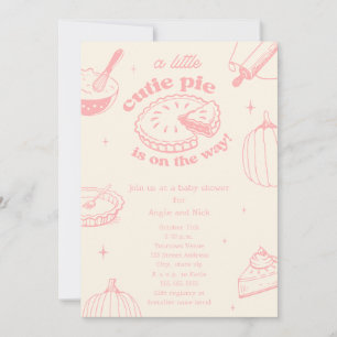 Convite Chá de fraldas Rosa De Pumpkin Cutie