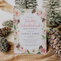 Chá de fraldas Rosa Inverno