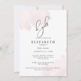 Convite Chá de fraldas Rosa Oh Rapariga