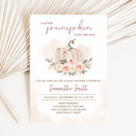 Convite Chá de fraldas rosa pumpkin