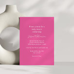 Convite Chá de fraldas Rosa Quente Mínimo Simples e Bonito<br><div class="desc">Convite para Chá de fraldas Rosa Quente Clássico Clássico Simples e Minimalista</div>