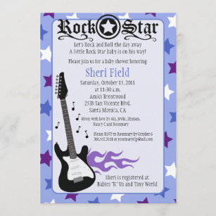 Convites Rock And Roll Para Bebe Zazzle Com Br