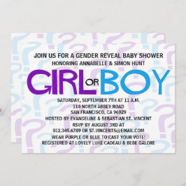 Convite Chá de fraldas Roxo e Azul