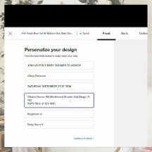 Chá de fraldas Russo Azul de Pesca
