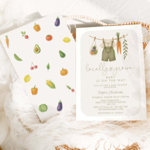 Convite Chá de fraldas Russo Cultivado Localmente