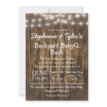 Chá de fraldas Russo de Madeira Bash CHURRASCO de 