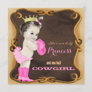 Convite Chá de fraldas Rustic Cowgirl