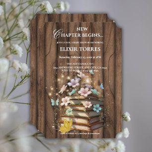 Convite Chá de fraldas Rustic Magybooks