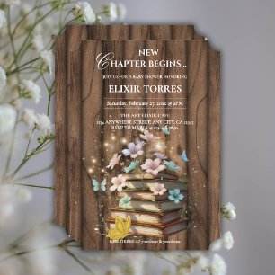 Convite Chá de fraldas Rustic Magybooks
