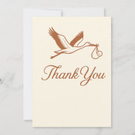 Convite Chá de fraldas Rustic Minimalist Stork