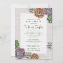 Chá de fraldas Rustic Succulents