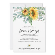 Chá de fraldas Rustic Sunflower Eucalyptus Greener