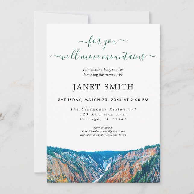 Convite Chá de fraldas Rústico de Gênero Neutro (Frente)