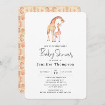 Chá de fraldas Safari Giraffe