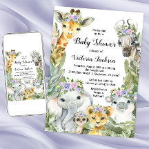 Chá de fraldas Safari Purple Floral