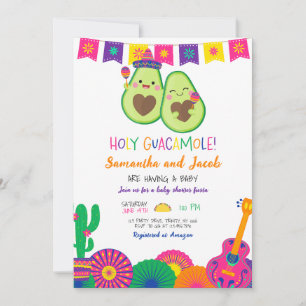 Convite Chá de fraldas Santa Guacamole