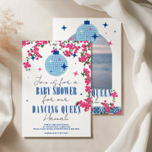 Chá de fraldas Santorini Mamma Mia Bougainvillea