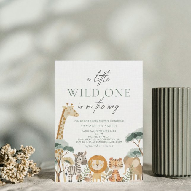 Convite Chá de fraldas Selgle Safari (Criador carregado)