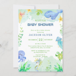 Convite Chá de fraldas Selvagem de Animais Safari