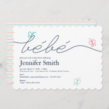 Chá de fraldas Simples de Borboleta de Bebida Fran