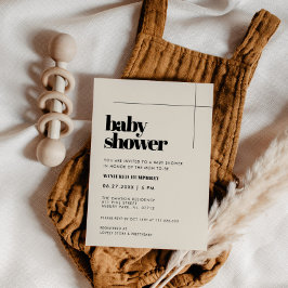 Convite Chá de fraldas simples e elegante