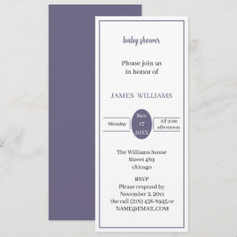 Convite Chá de fraldas simples e simples personalizado