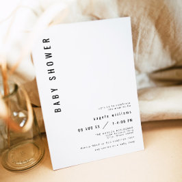 Convite Chá de fraldas Simples Moderno e Minimalista