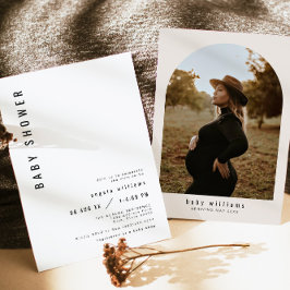 Convite Chá de fraldas Simples Moderno e Minimalista