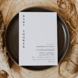 Convite Chá de fraldas Simples Moderno e Minimalista HARPE