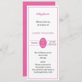 Convite Chá de fraldas simples personalizado