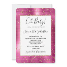 Chá de fraldas Sparkle Confetti Gelado-Rosa Dourad