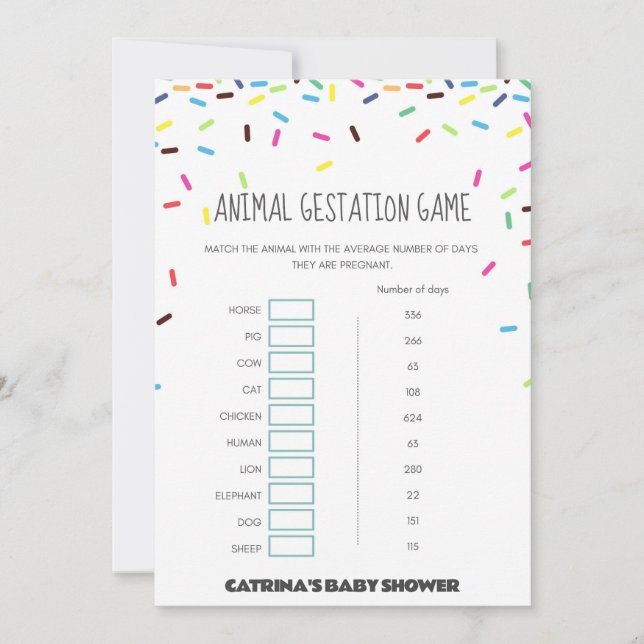 Convite Chá de fraldas Sprinkle - Nome editável, 5x7 (Frente)