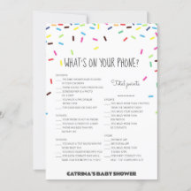 Chá de fraldas Sprinkle - Nome editável, 5x7