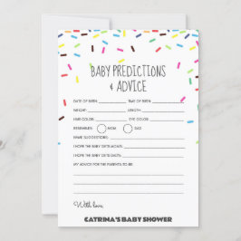 Convite Chá de fraldas Sprinkle - Nome editável, 5x7