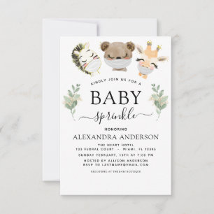 Convite Chá de fraldas Sprinkle Woodland Eucalyptus Greene