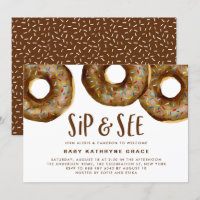 Chá de fraldas Sprinkles Rosquinhas de chocolate S