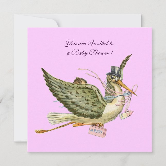 CONVITE CHÁ DE FRALDAS STORK (Frente)