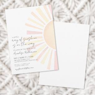Convite Chá de fraldas Sun Boho Sunshine