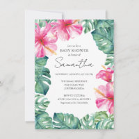 Chá de fraldas Tema Tropical de Luau