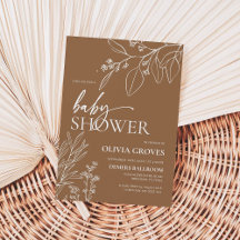 Chá de fraldas Terracotta