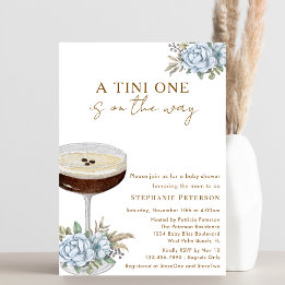 Convite Chá de fraldas Tini One Dusty Blue Espresso Martin
