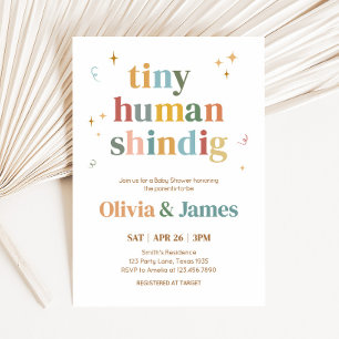Convite Chá de fraldas Tiny Human Shindig