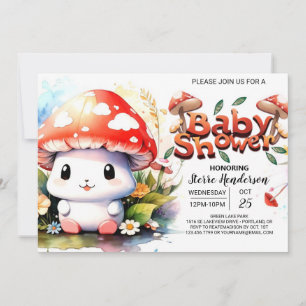 Convite Chá de fraldas Toadstool Wonderland