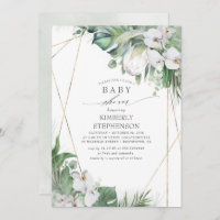 Chá de fraldas tropical das Orquídeas Proteicas do