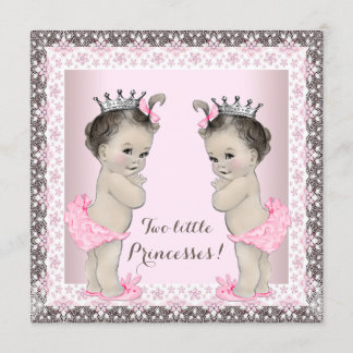 Convite Chá de fraldas Twin Girl