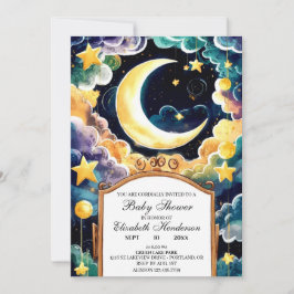Convite Chá de fraldas Twinkle Star Boho Celestial