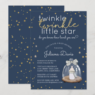 Convite Chá de fraldas Twinkle Twinkle Little Star
