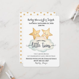 Convite Chá de fraldas Twinkle, Twinkle Little Twins