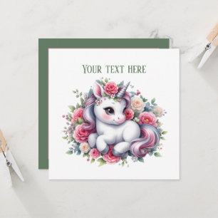 Convite Chá de fraldas unicorn bonito personalizável